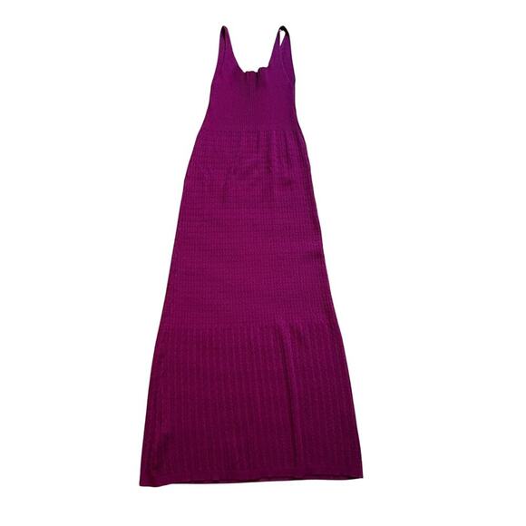 Pantio Knit Midi Dress Burgundy Ribbed One Size Bodycon - Picture 1 of 6